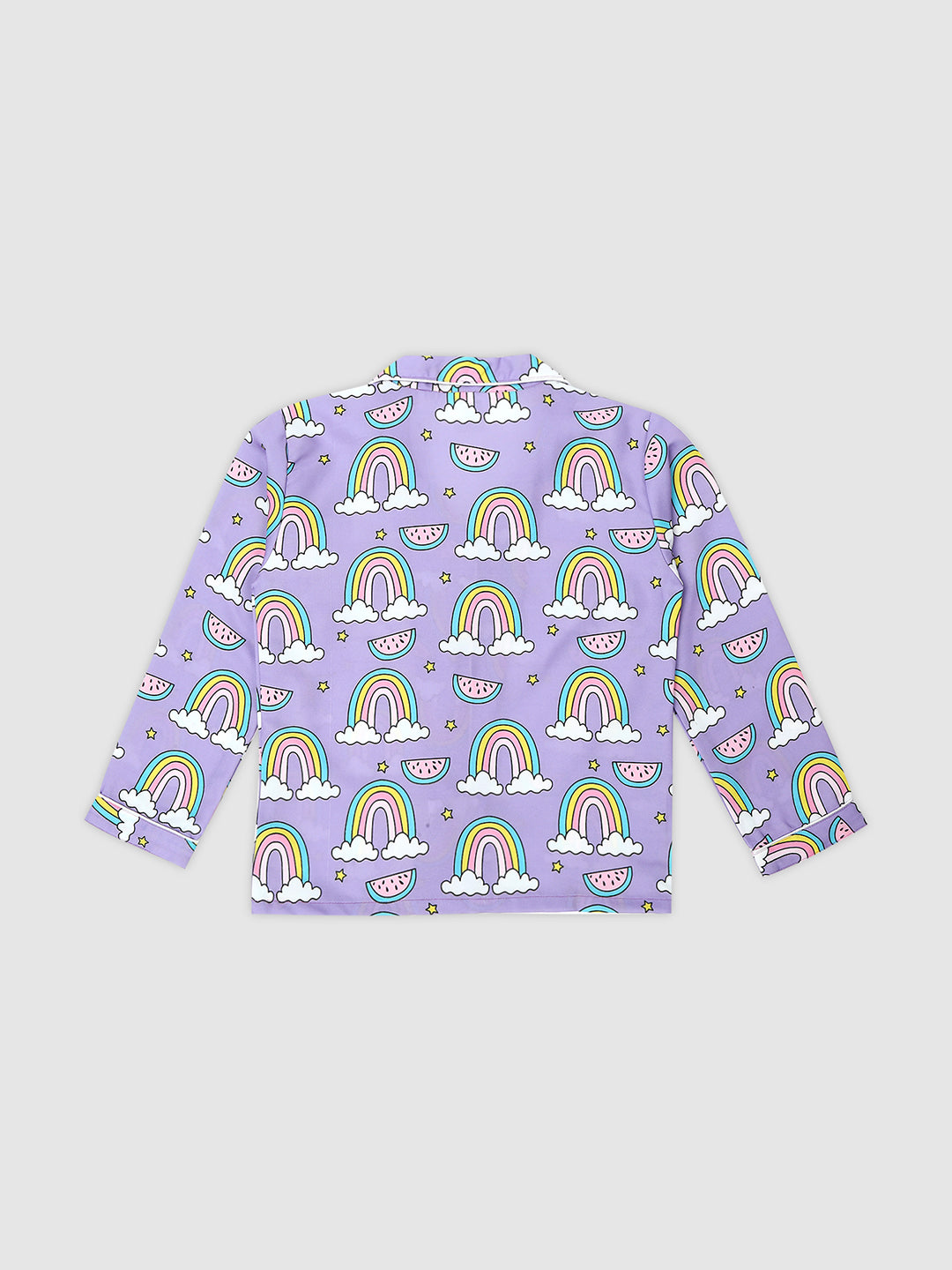 Rainbow Chaser Kids Pj Set - Cotton Rayon Pj Set with Notched Collar