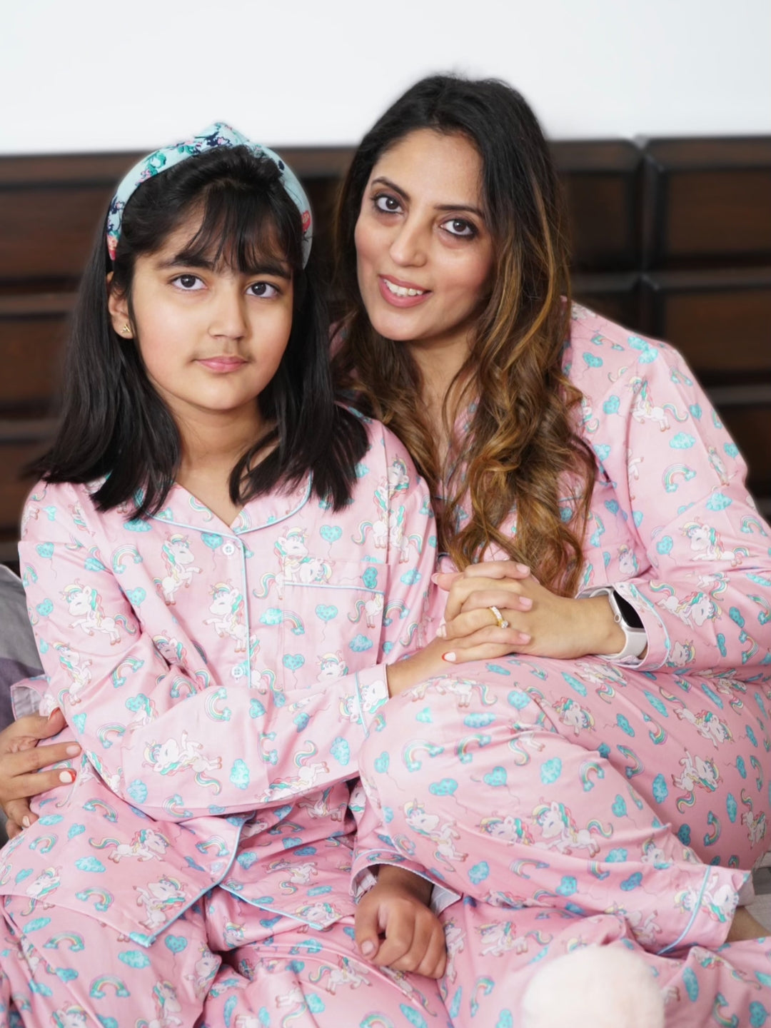 Unicorn Utopia Pure Cotton Mom & Kids Twinning Pj Set
