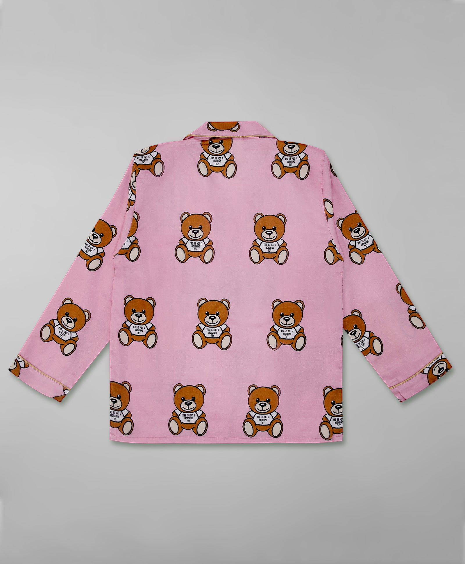Moschino Kids Button Down Pj Set - Pure Cotton Pj Set with Notched Collar
