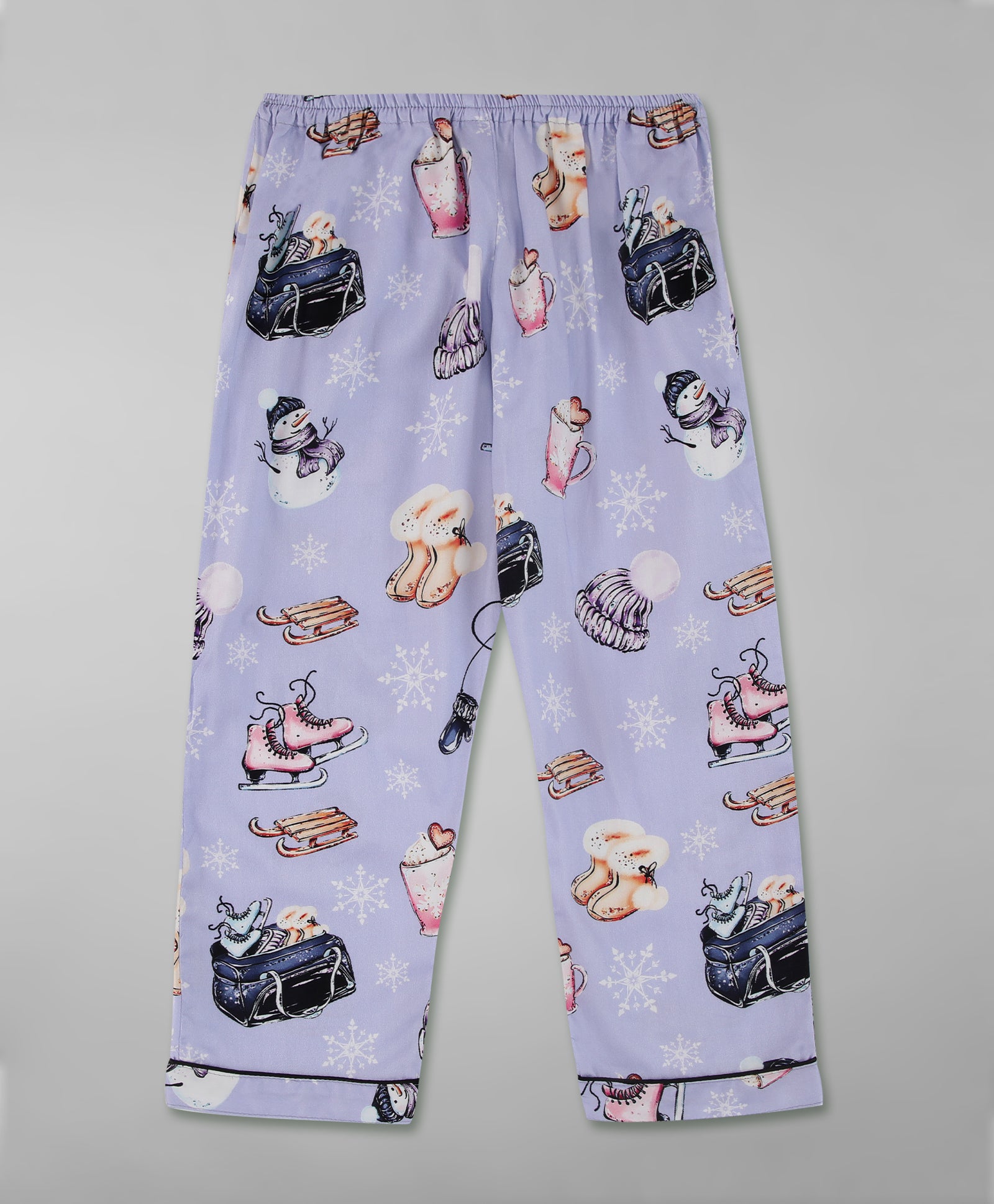 Cozy Winter Kids Button Down Pj Set - Pure Cotton Pj Set with Notched Collar