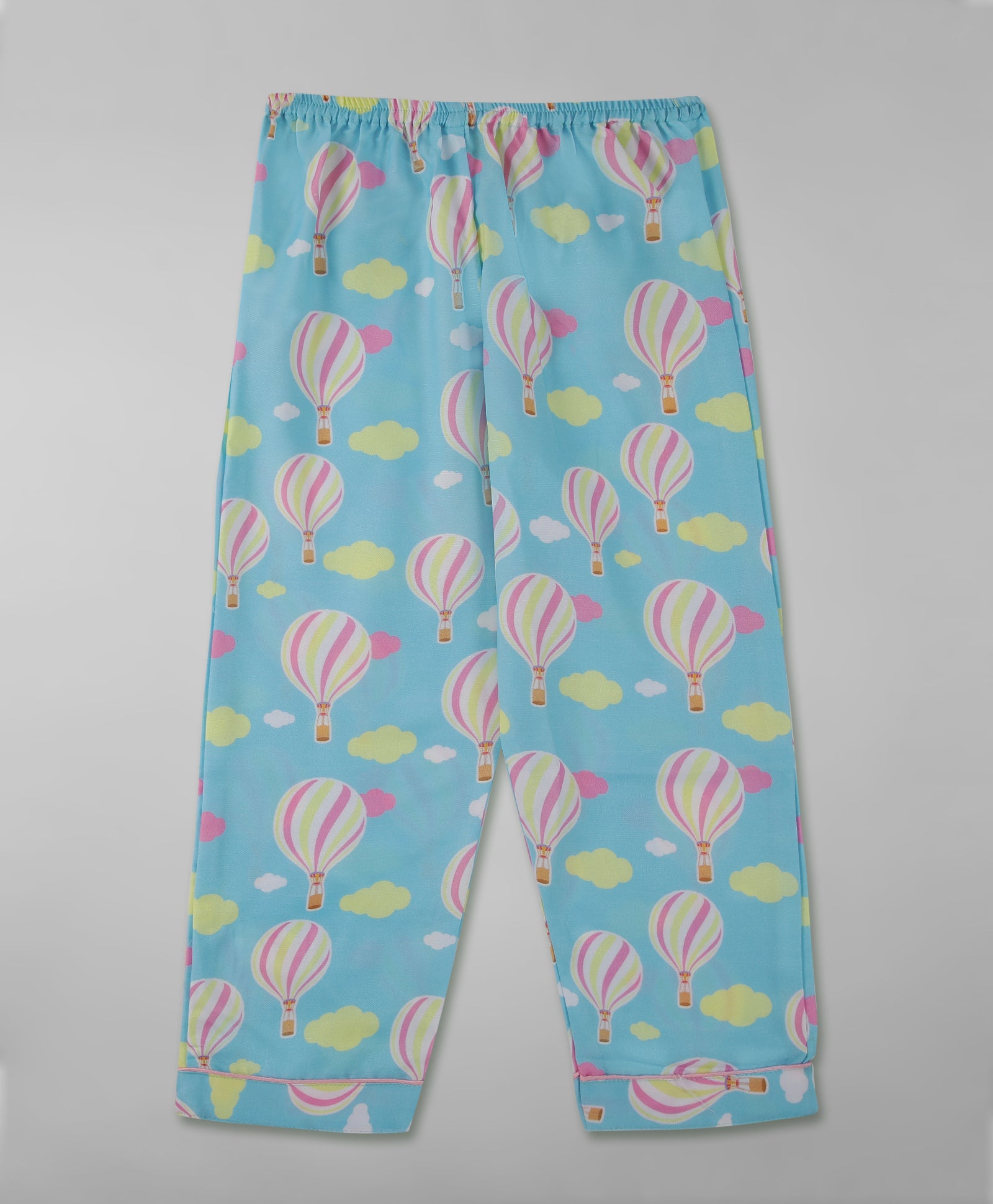Hot Air Balloon Kids Pj Set - Cotton Rayon Pj Set with Notched Collar