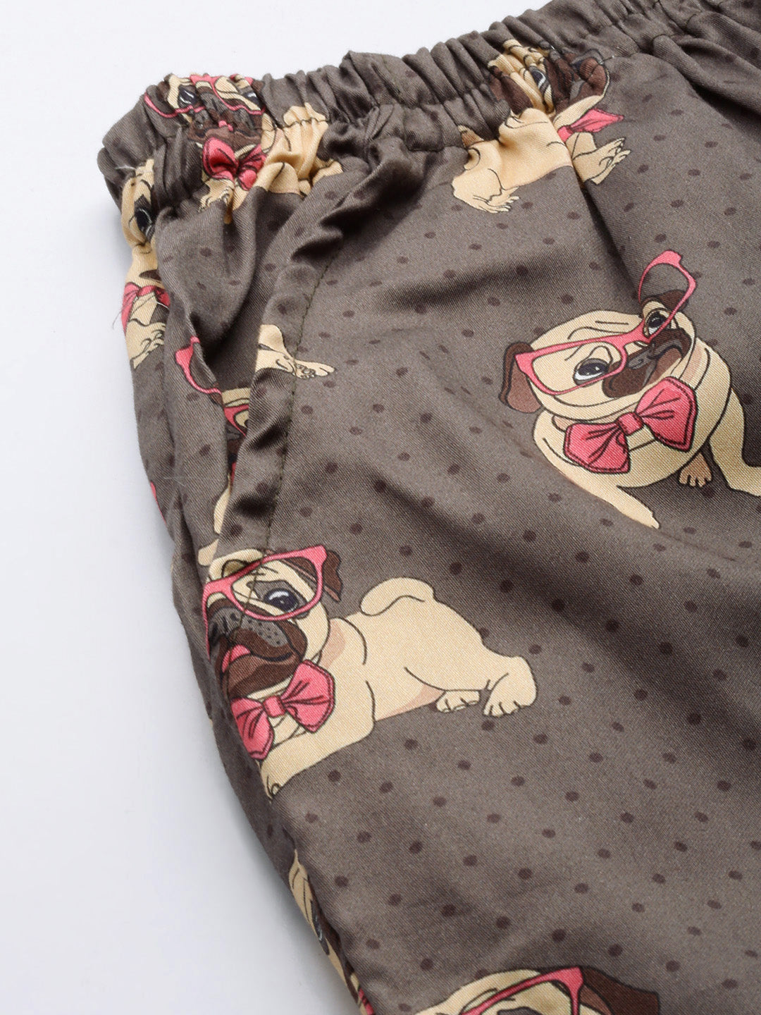 Pug Life Button Down Pj Set - Pure Cotton Pj Set with Notched Collar