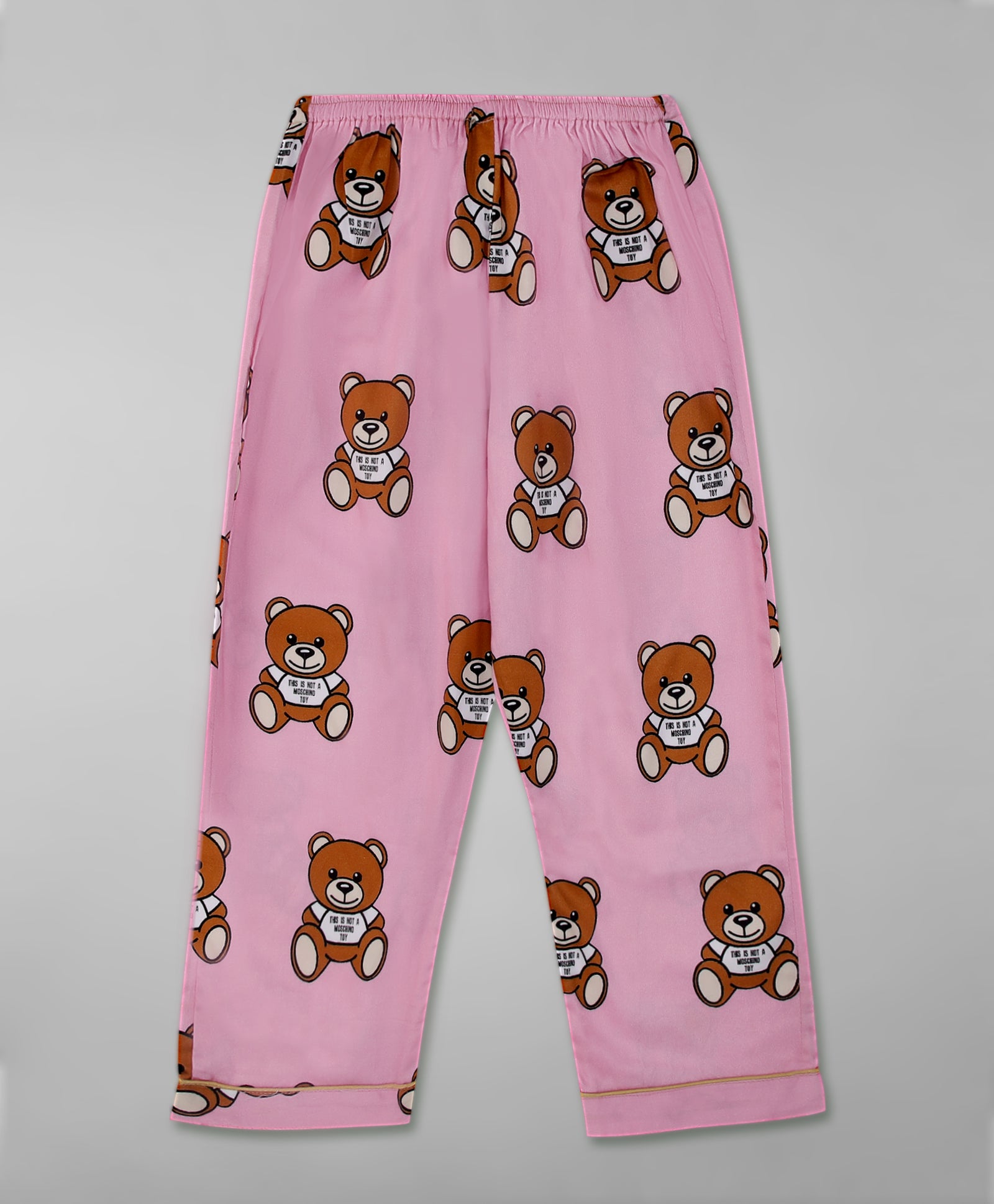 Moschino Kids Button Down Pj Set - Pure Cotton Pj Set with Notched Collar