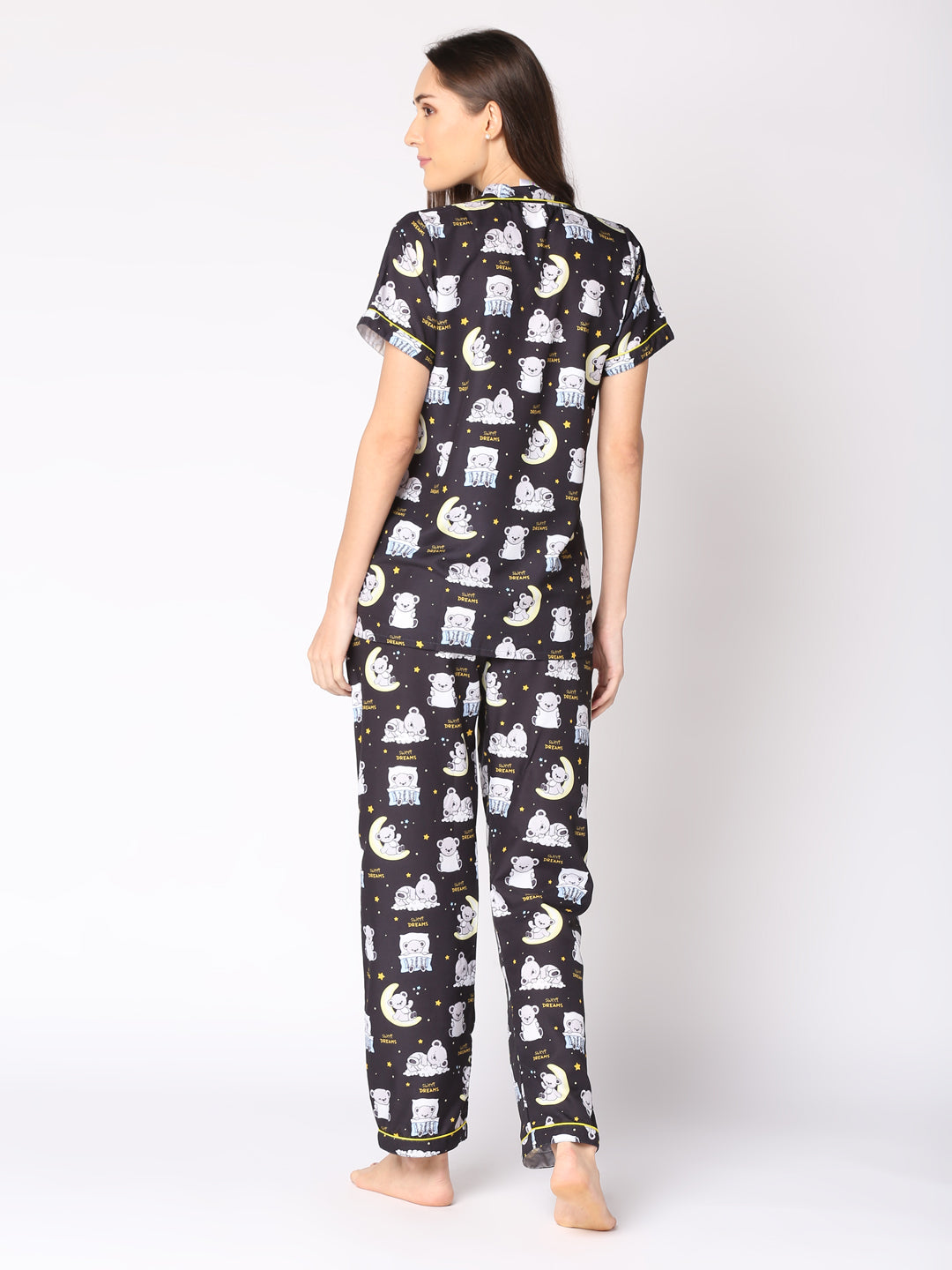 Sweet Dreams Button Down Pj Set - Cotton Rayon Pj Set with Notched Collar