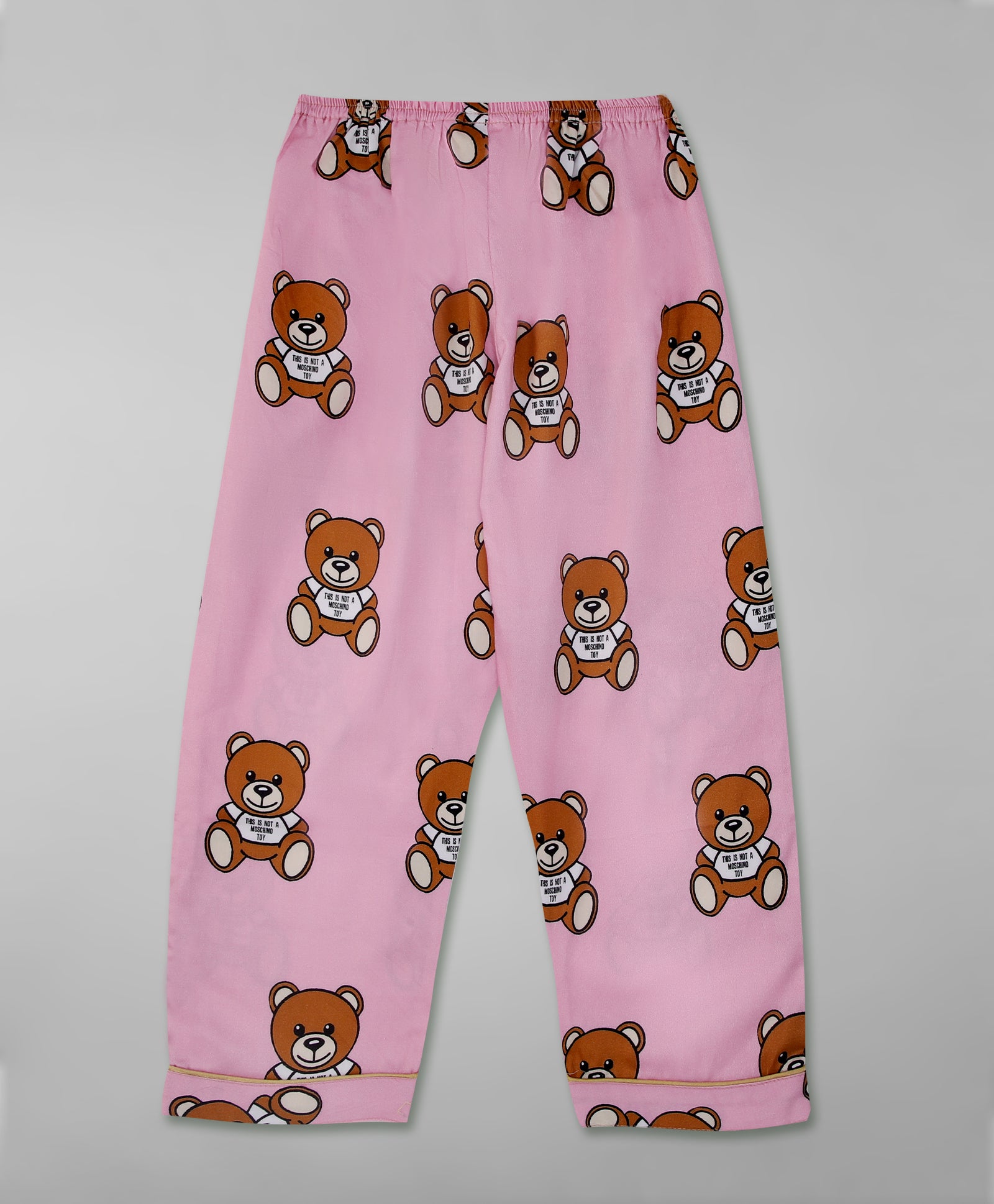 Moschino Kids Button Down Pj Set - Pure Cotton Pj Set with Notched Collar