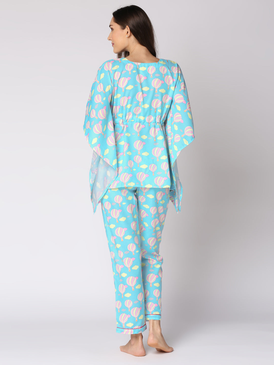 Hot Air Balloon Kaftan Pj Set - Cotton Rayon Pj Set in Kaftan Style
