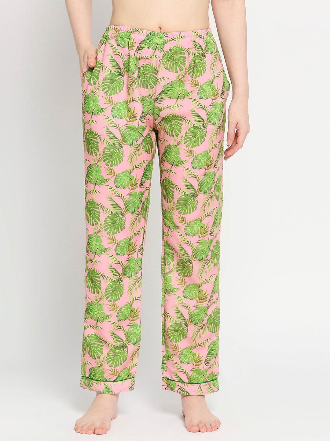 Exotica Button Down Pj Set - Cotton Rayon Pj Set with Notched Collar