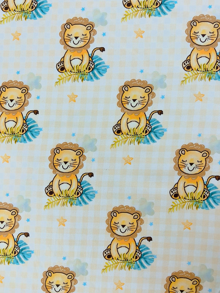 Little Lion Maternity Kaftan Pj Set - Pure Cotton Pj Set in Kaftan Style with Single Invisible Zip for Feeding