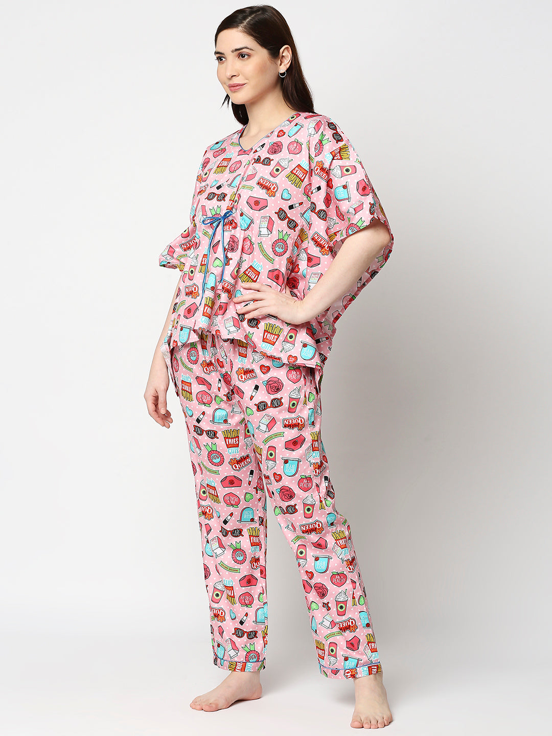 Feminist Kaftan Pj Set - Pure Cotton Pj Set in Kaftan Style