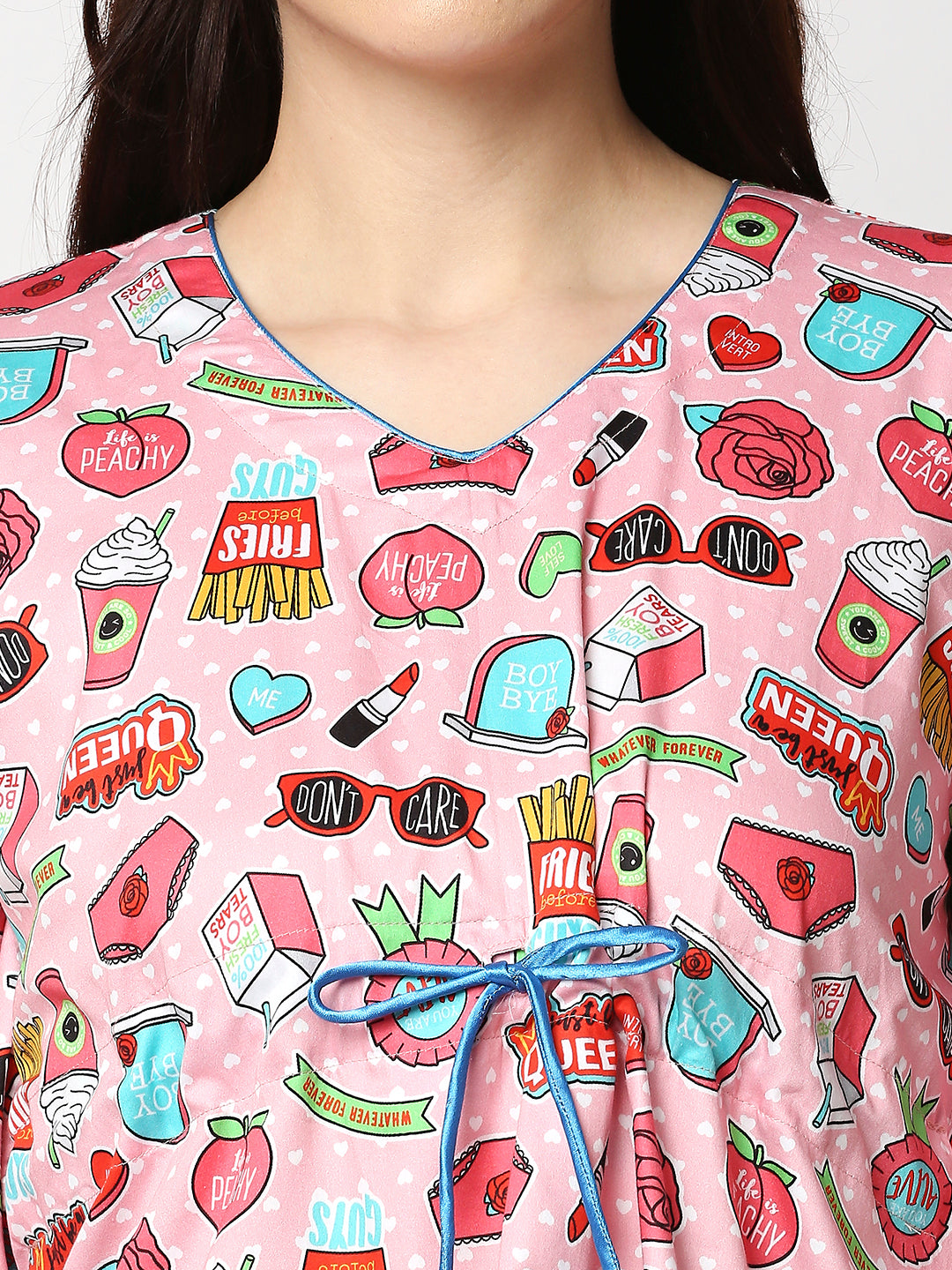 Feminist Kaftan Pj Set - Pure Cotton Pj Set in Kaftan Style