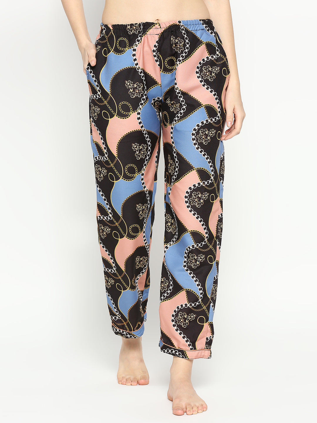 Gold Baroque Kaftan Pj Set - Cotton Rayon Pj Set in Kaftan Style