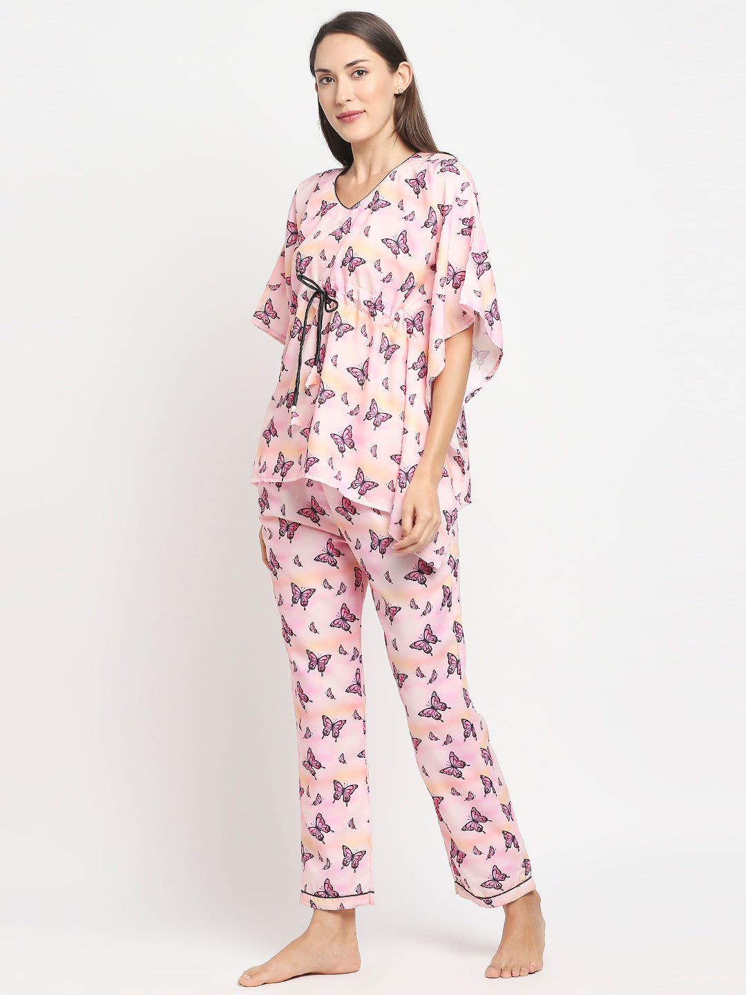 Butterfly Kaftan Pj Set - Cotton Rayon Pj Set in Kaftan Style