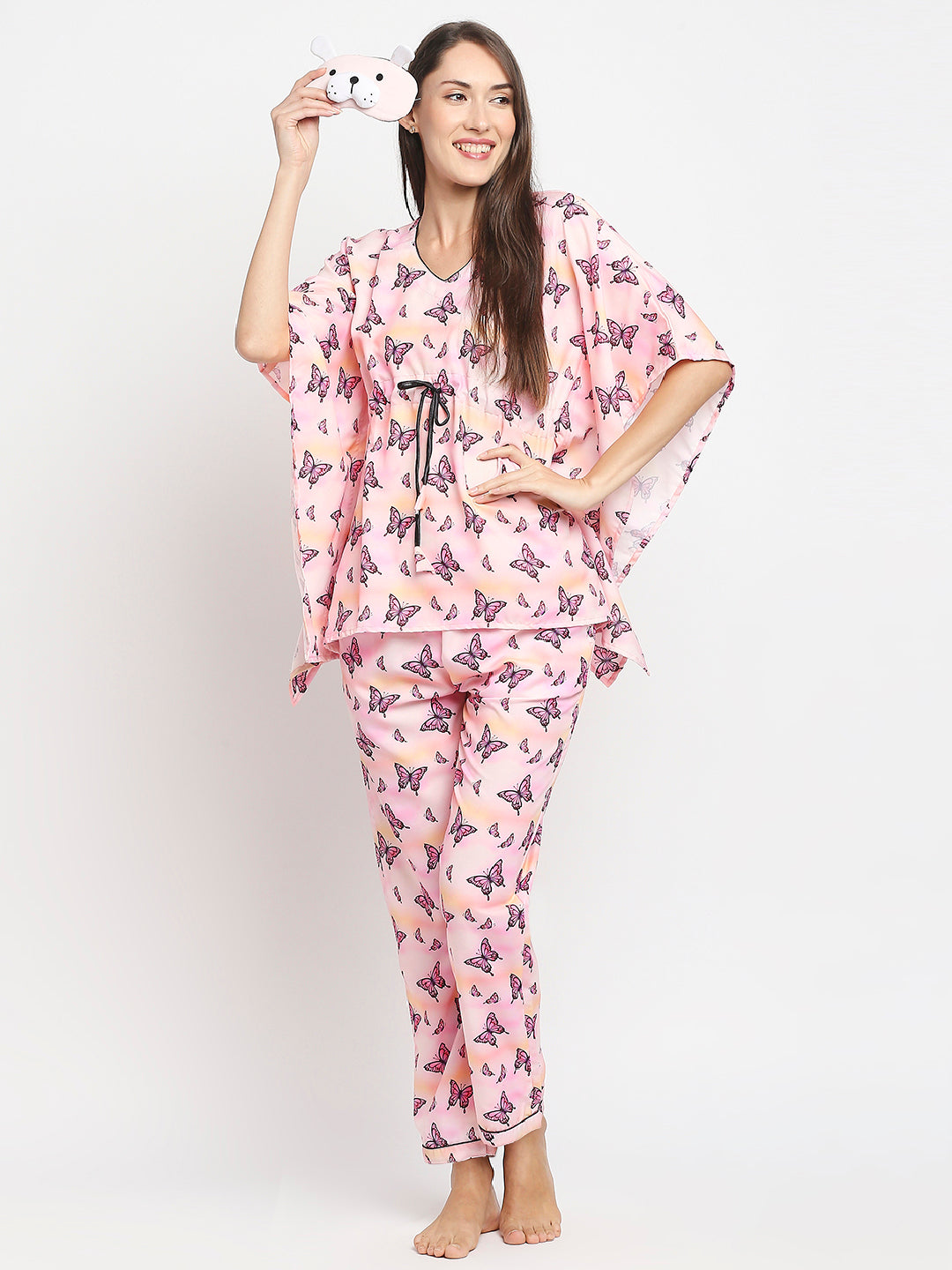 Butterfly Kaftan Pj Set - Cotton Rayon Pj Set in Kaftan Style