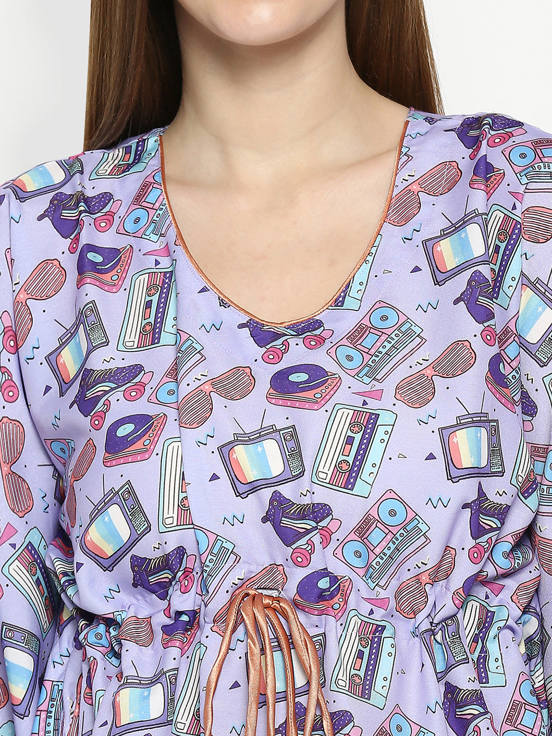 Retro Rage Kaftan Pj Set - Cotton Rayon Pj Set in Kaftan Style