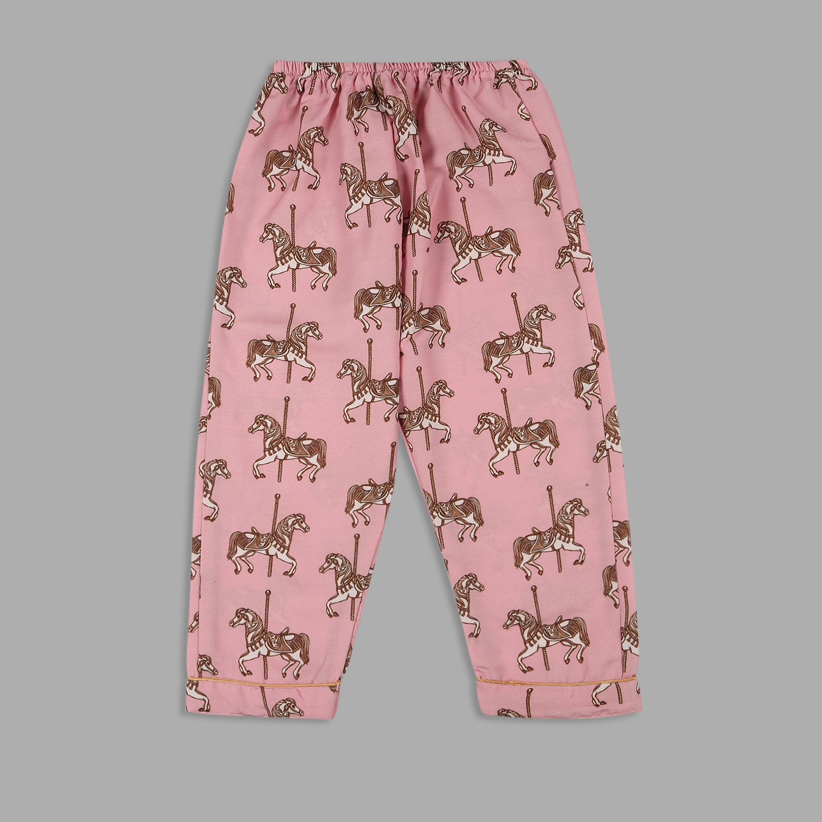 Royal Horse Kids Pj Set - Cotton Rayon Pj Set with Notched Collar