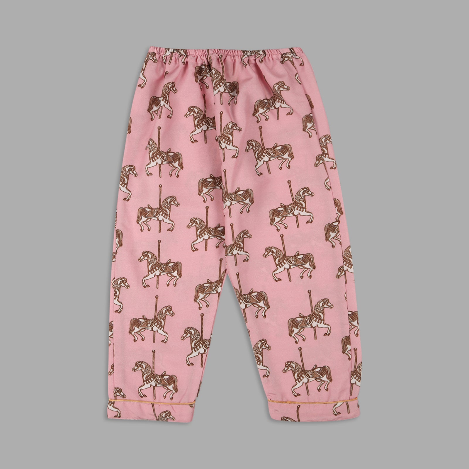 Royal Horse Kids Pj Set - Cotton Rayon Pj Set with Notched Collar