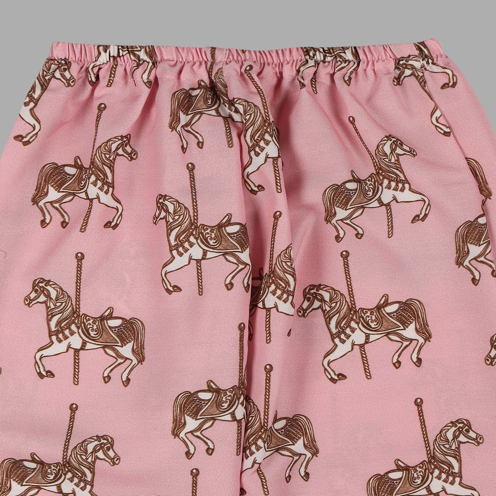 Royal Horse Kids Pj Set - Cotton Rayon Pj Set with Notched Collar