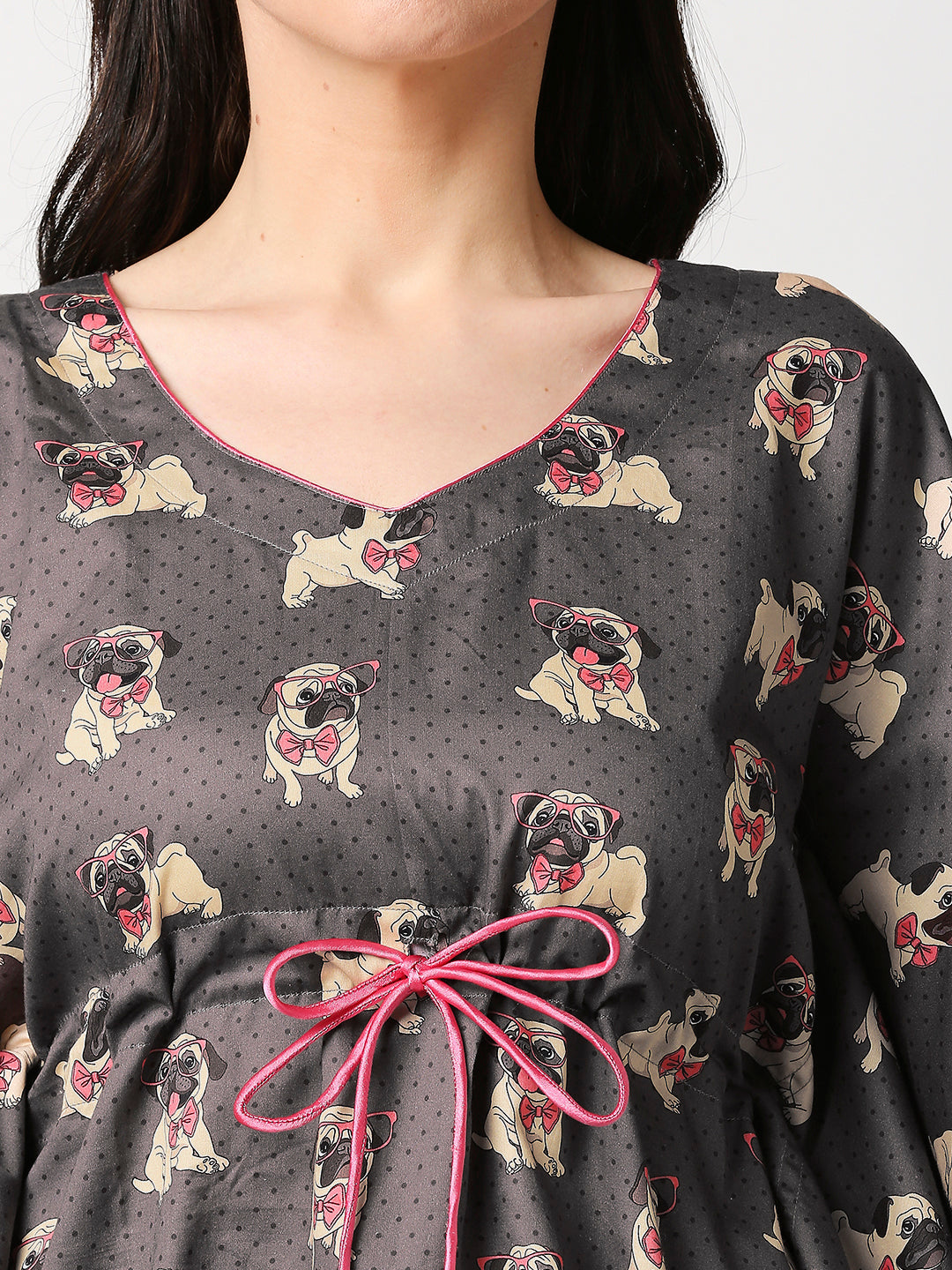 Pug Life Kaftan Pj Set - Pure Cotton Pj Set in Kaftan Style