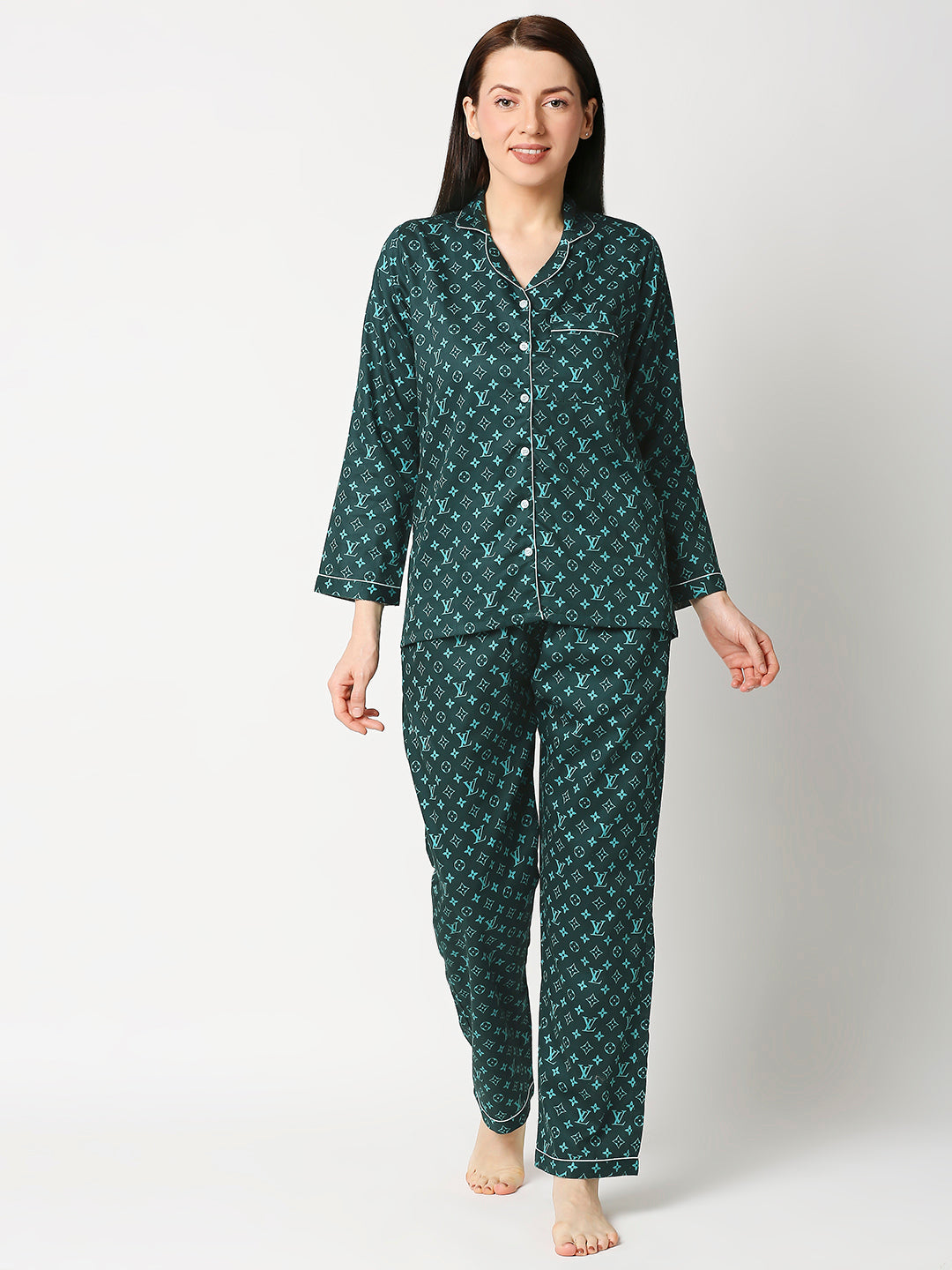 Lv pj set hot sale