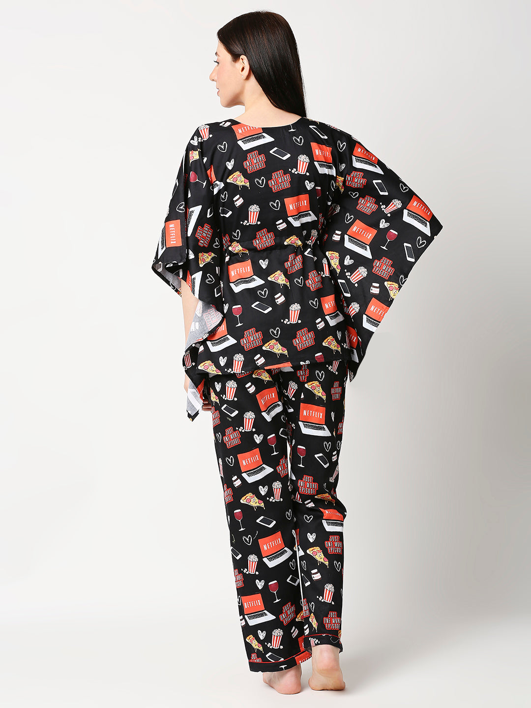 Netflix & Chill Kaftan Pj Set - Pure Cotton Pj Set in Kaftan Style
