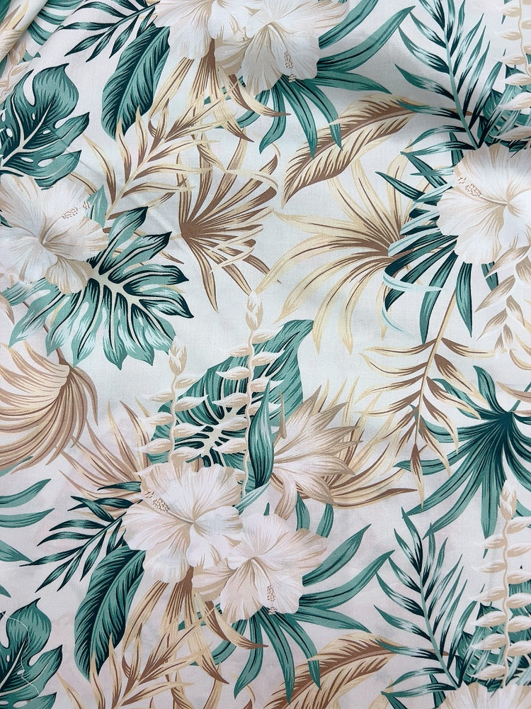 Woodland Henley Neck Pj Set - Pure Cotton Pj Set in Round Neckline Style