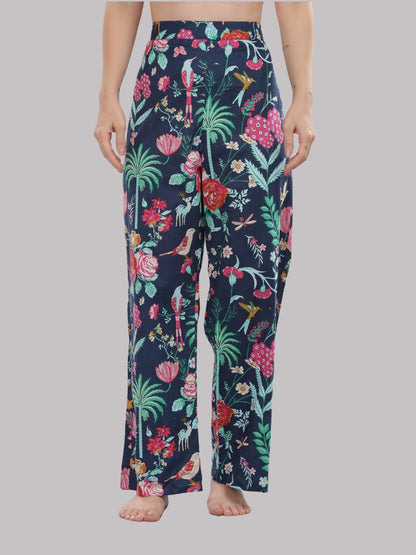 Twilight Bloom Co-ord Set- 3 Piece Co-ord Set in Pure Cotton