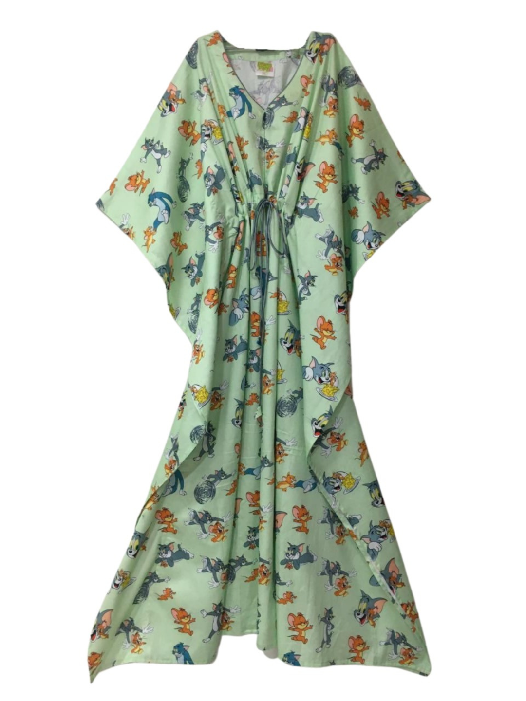 Tom &amp; Jerry Kaftan Gown - Pure Cotton Full Length Gown in Kaftan Style