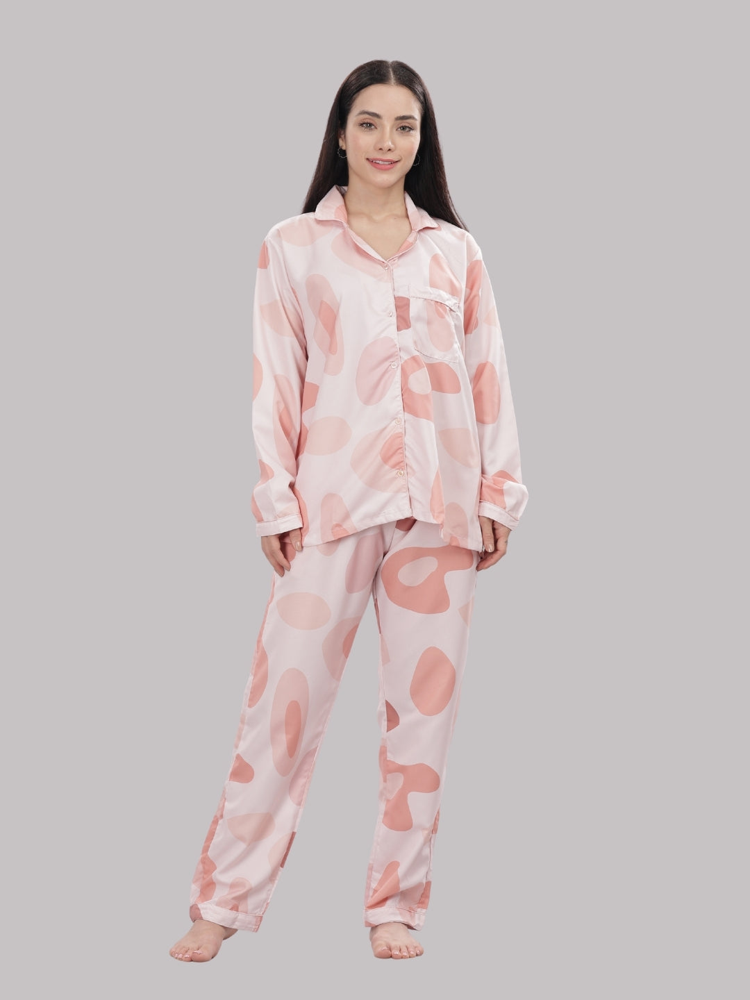 Wine Not Button Down Pj Set - Cotton Rayon Pj Set with Notched Collar