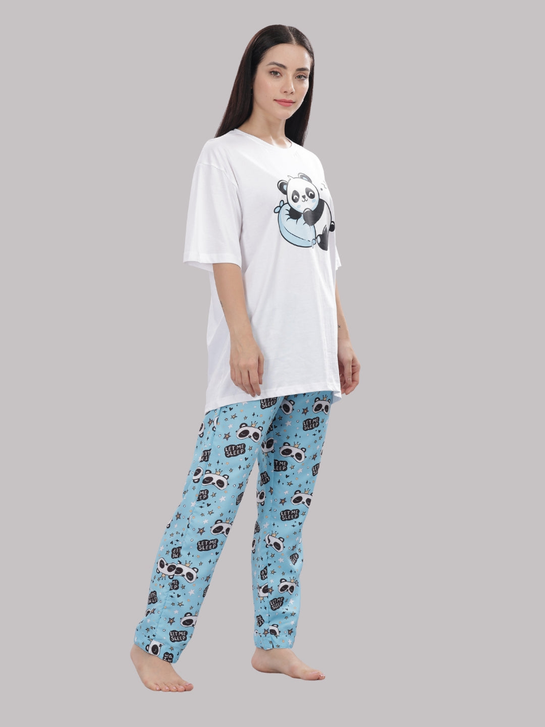 Let me Sleep T-shirt Pj Set - Oversized Tshirt with Pj Combo
