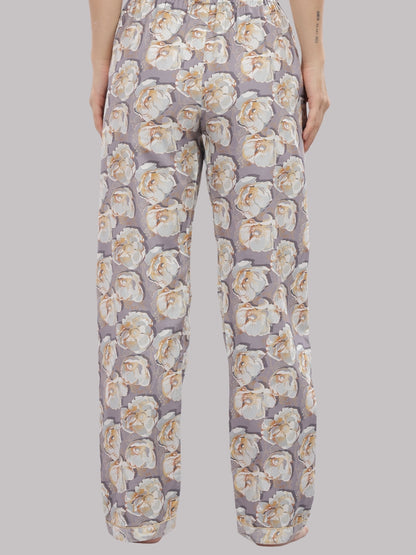 Grey Gardenia Kaftan Pj Set - Pure Cotton Pj Set in Kaftan Style