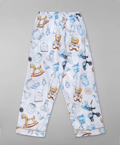 Baby Dior Button Down Kids Pj Set - Pure Cotton Pj Set with Notched Collar