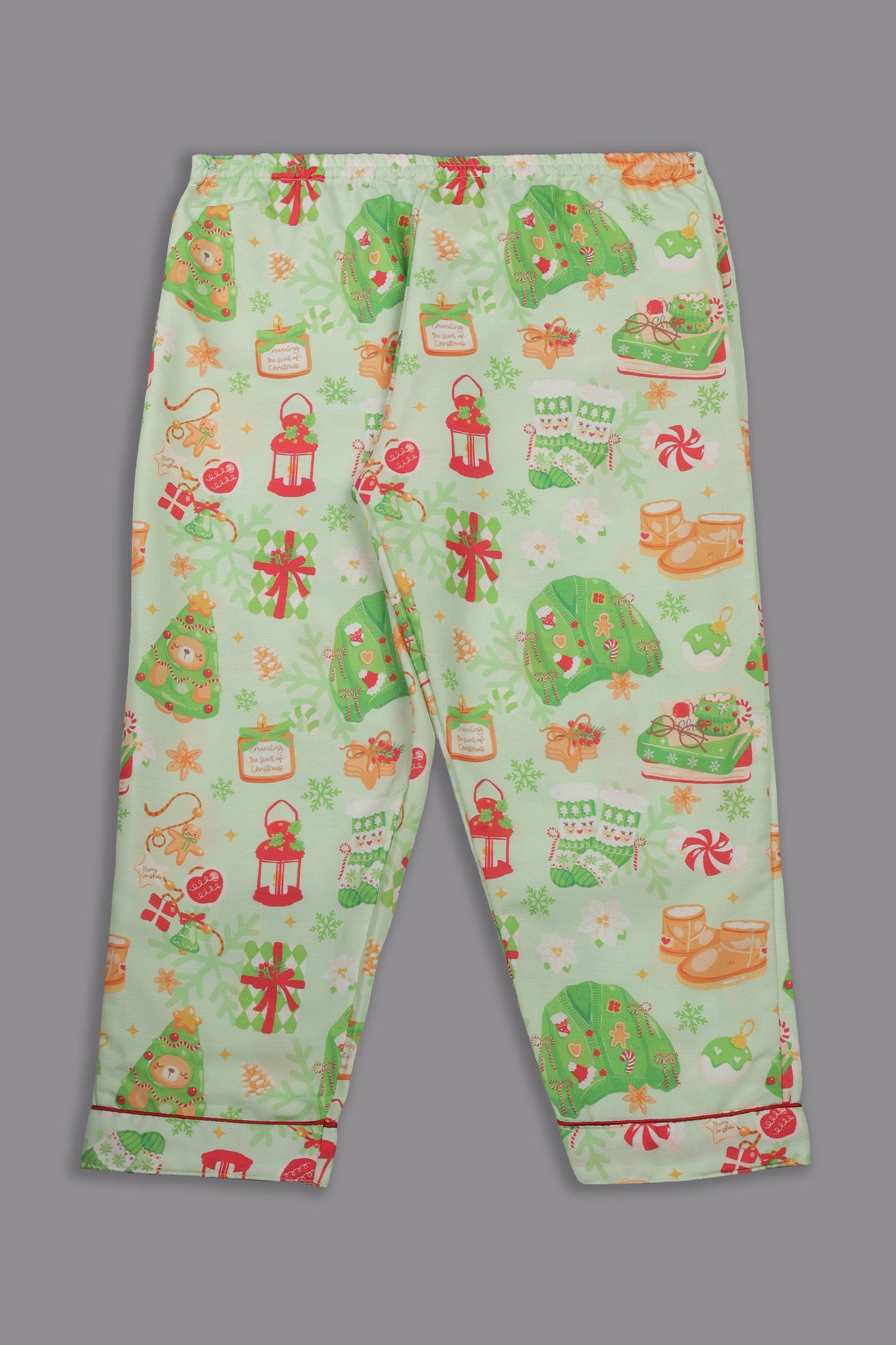Cozy Christmas Kids Pj Set - Cotton Rayon Pj Set with Notched Collar