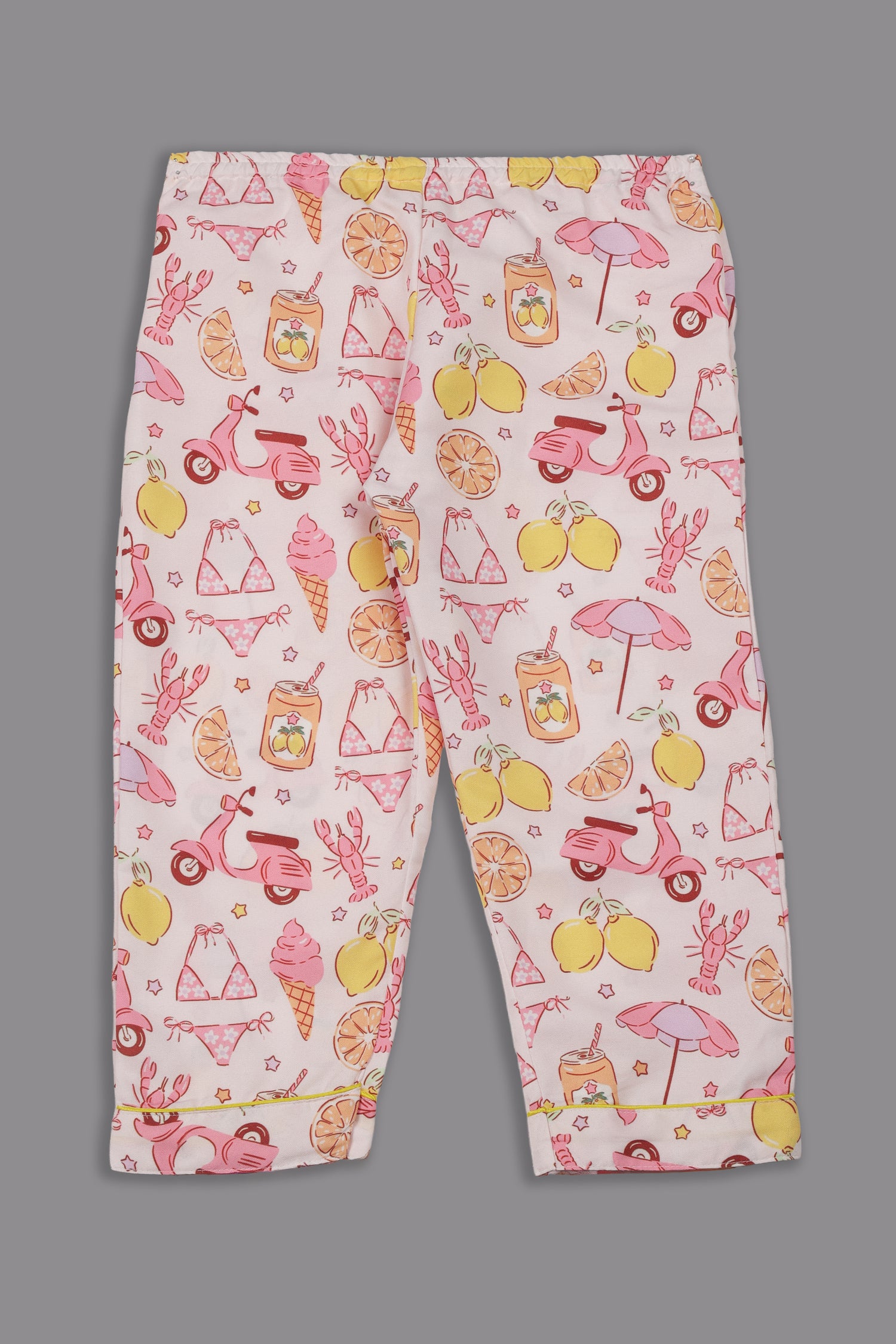 Tropical Joy Kids Pj Set - Cotton Rayon Pj Set with Notched Collar