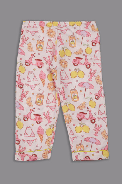 Tropical Joy Kids Pj Set - Cotton Rayon Pj Set with Notched Collar