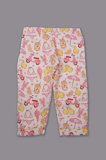 Tropical Joy Kids Pj Set - Cotton Rayon Pj Set with Notched Collar