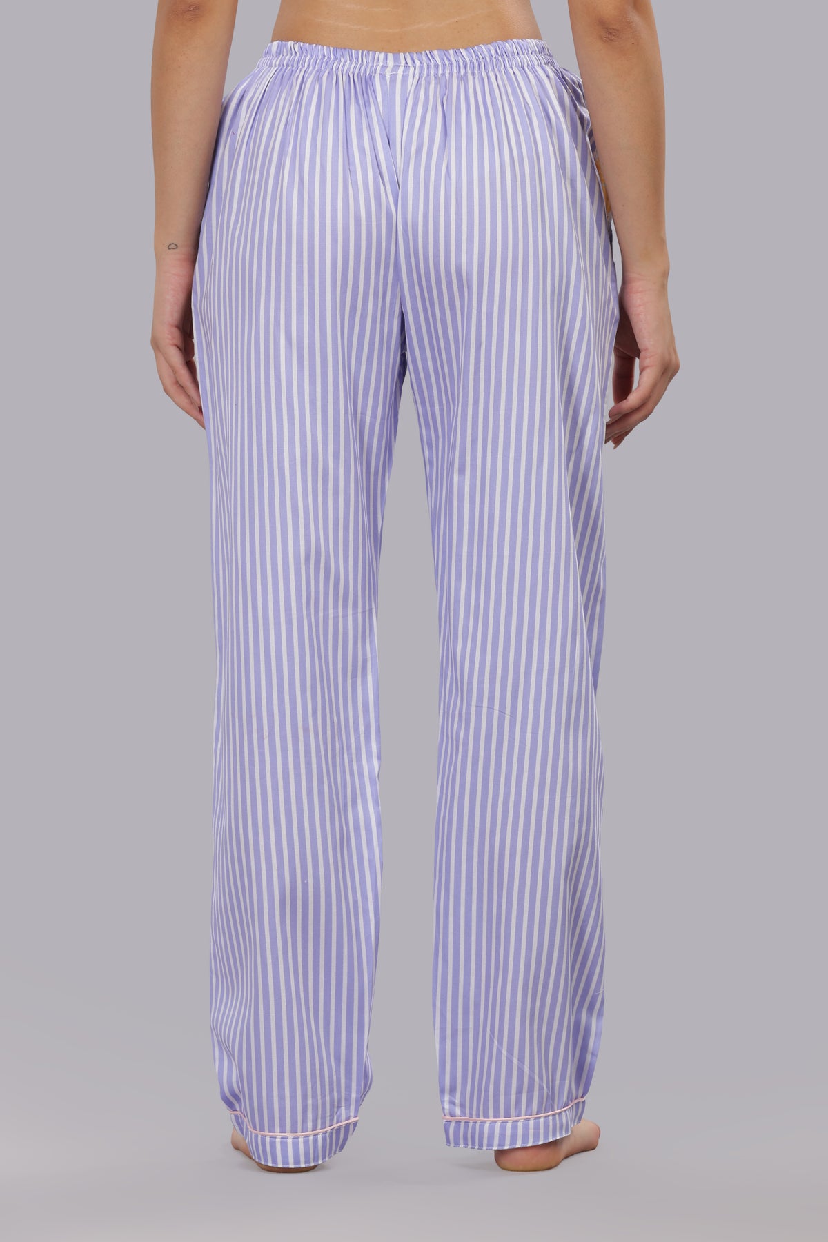 Lavender Fields Button Down Pj Set - Pure Cotton Pj Set with Notched Collar