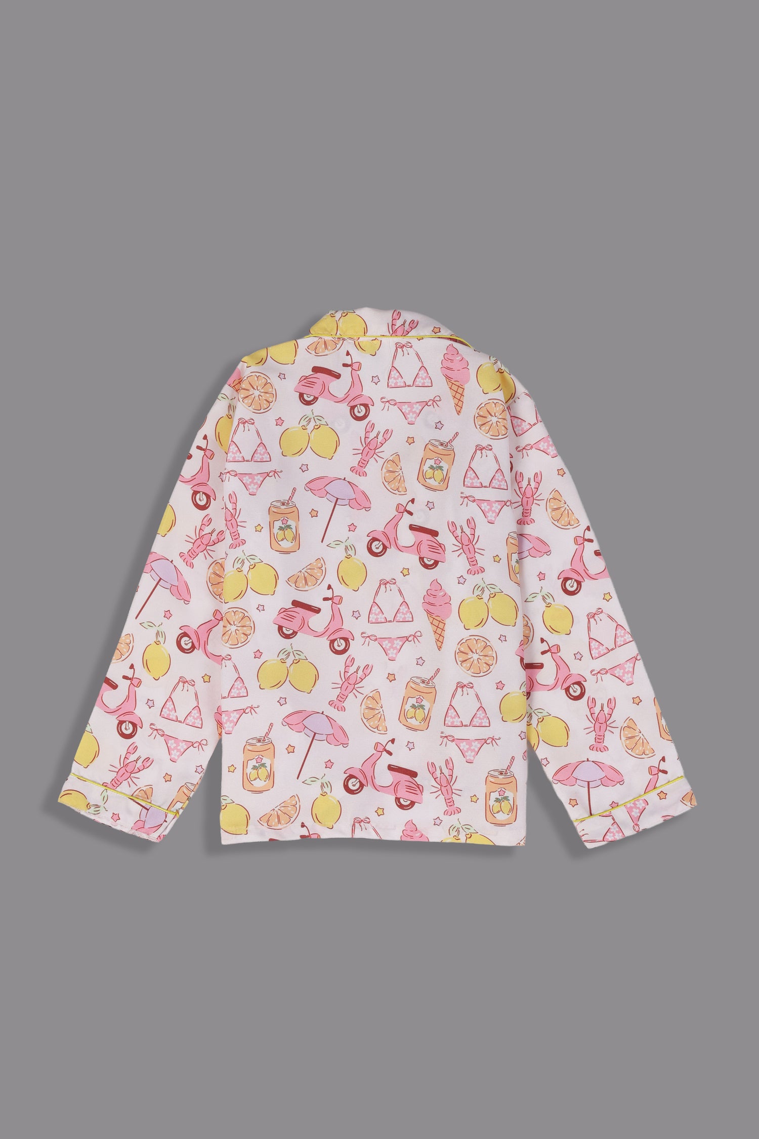 Tropical Joy Kids Pj Set - Cotton Rayon Pj Set with Notched Collar