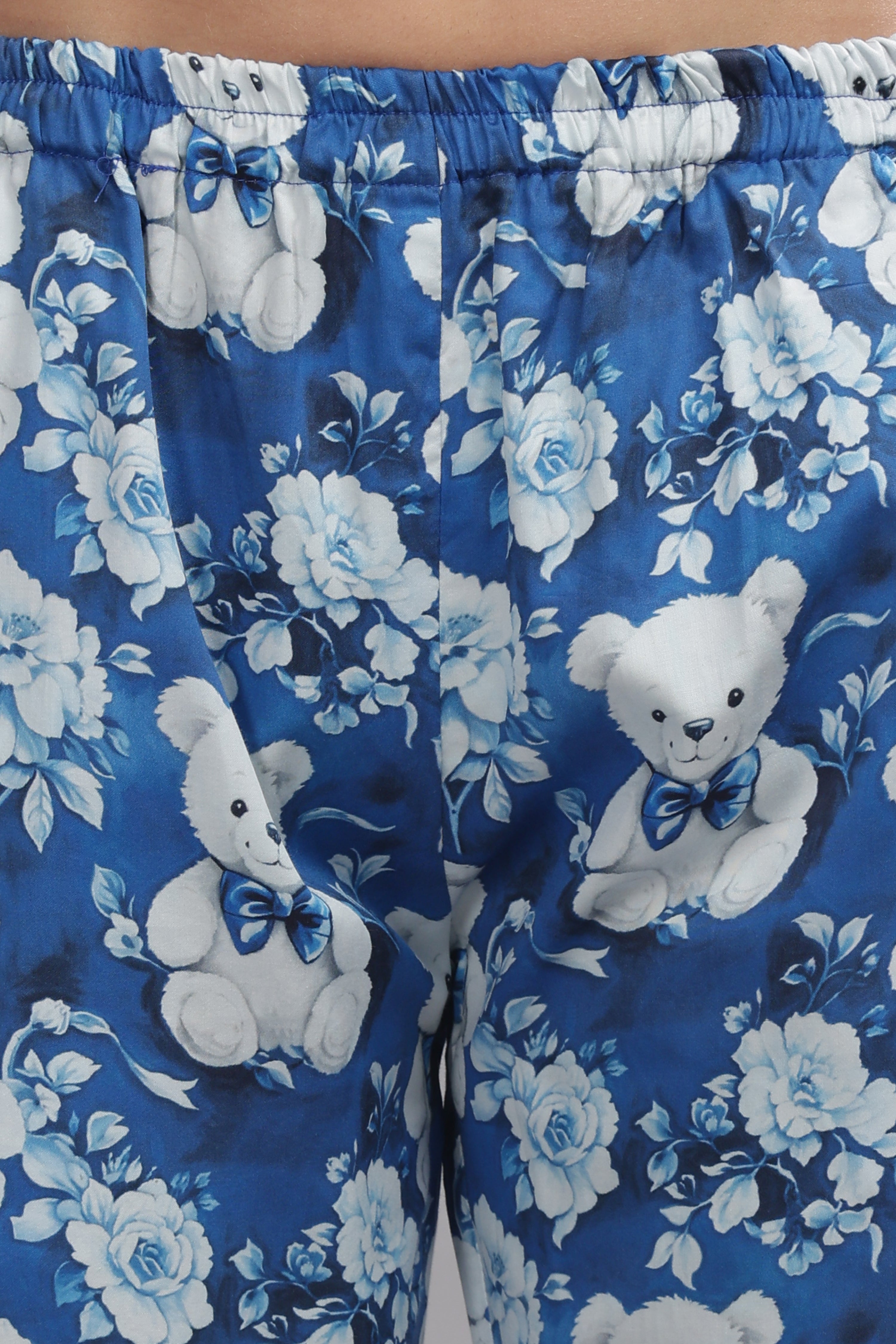 Beary Cute Button Down Pj Set - Pure Cotton Pj Set with Notched Collar