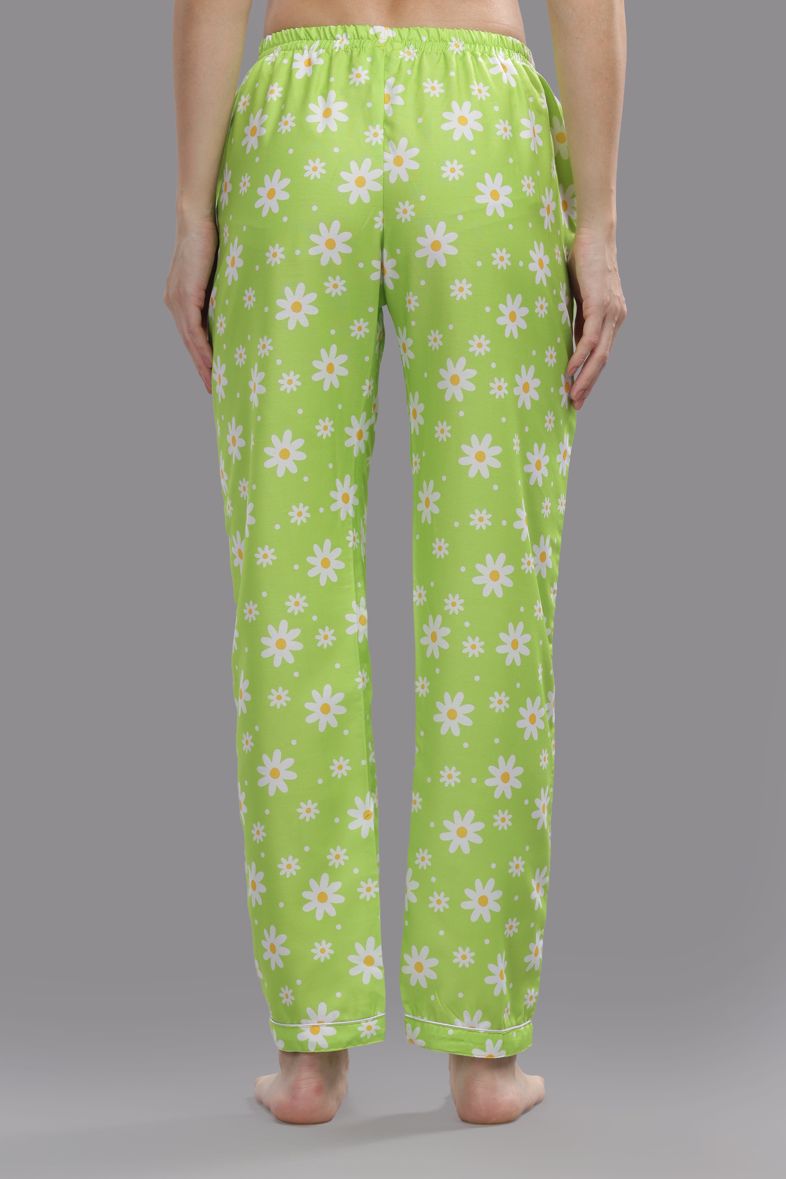 Daisy Dream Button Down Pj Set - Cotton Rayon Pj Set with Notched Collar