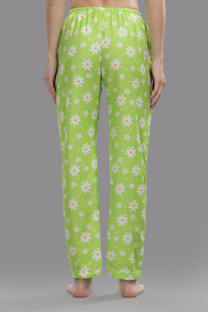 Daisy Dream Button Down Pj Set - Cotton Rayon Pj Set with Notched Collar