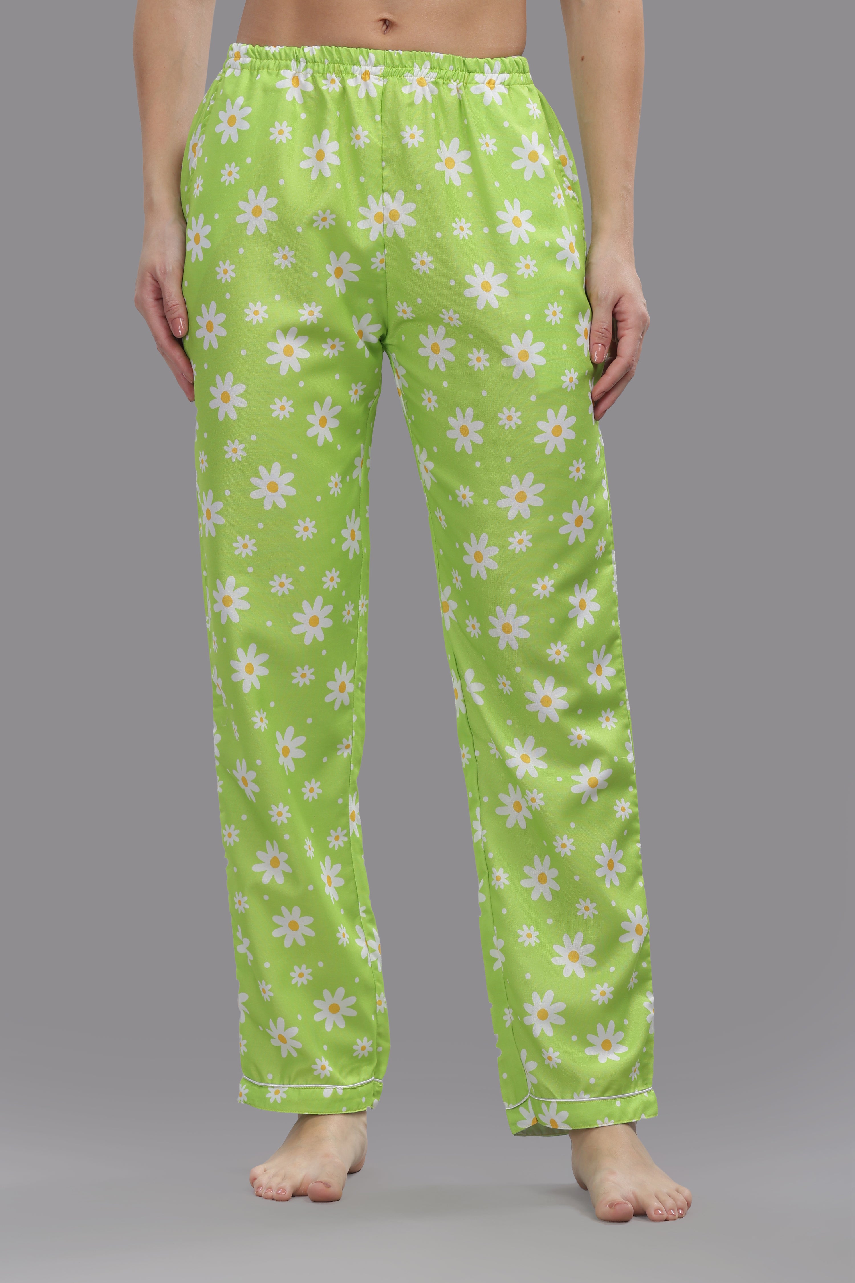 Daisy Dream Button Down Pj Set - Cotton Rayon Pj Set with Notched Collar