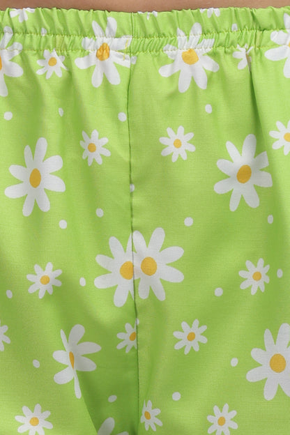 Daisy Dream Button Down Pj Set - Cotton Rayon Pj Set with Notched Collar