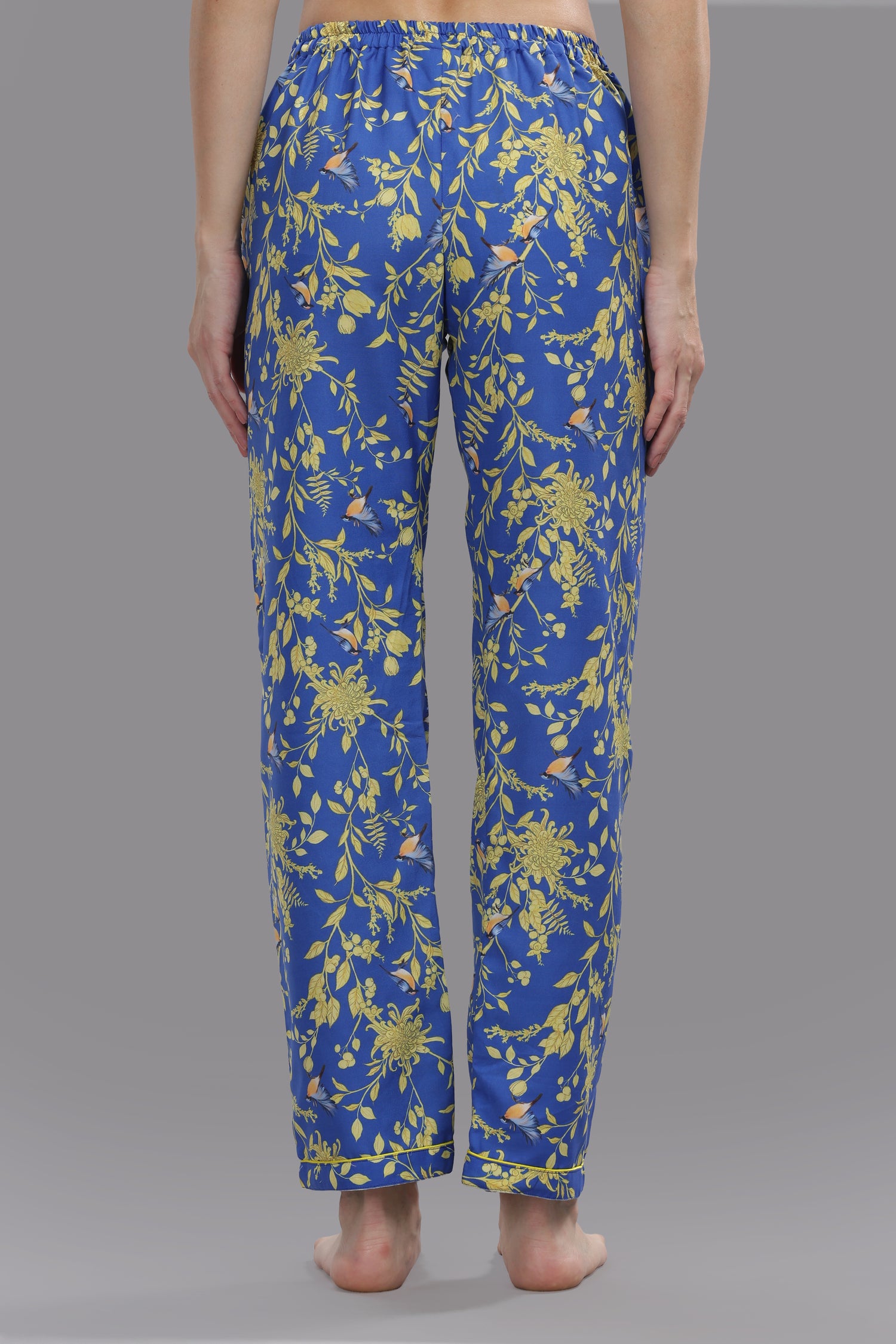 Sunny Blues Kaftan Pj Set - Cotton Rayon Pj Set in Kaftan Style