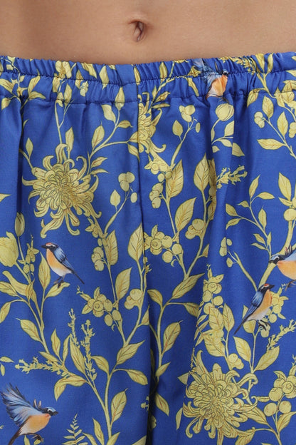 Sunny Blues Kaftan Pj Set - Cotton Rayon Pj Set in Kaftan Style