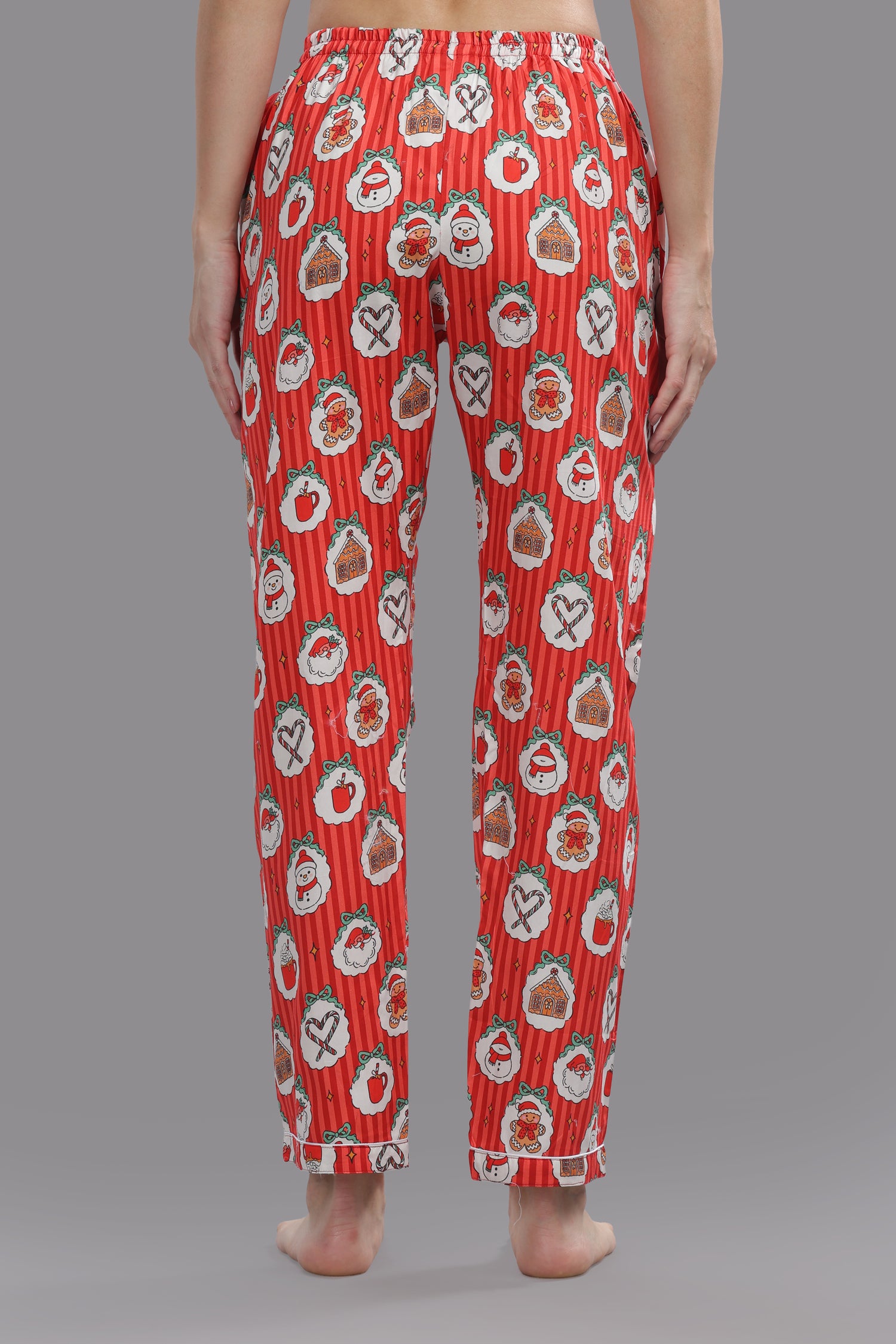 Christmas Carnival Button Down Pj Set - Pure Cotton Pj Set with Notched Collar
