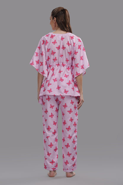 Butterfly Kaftan Pj Set - Cotton Rayon Pj Set in Kaftan Style