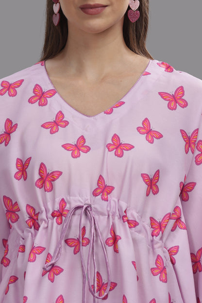 Butterfly Kaftan Pj Set - Cotton Rayon Pj Set in Kaftan Style