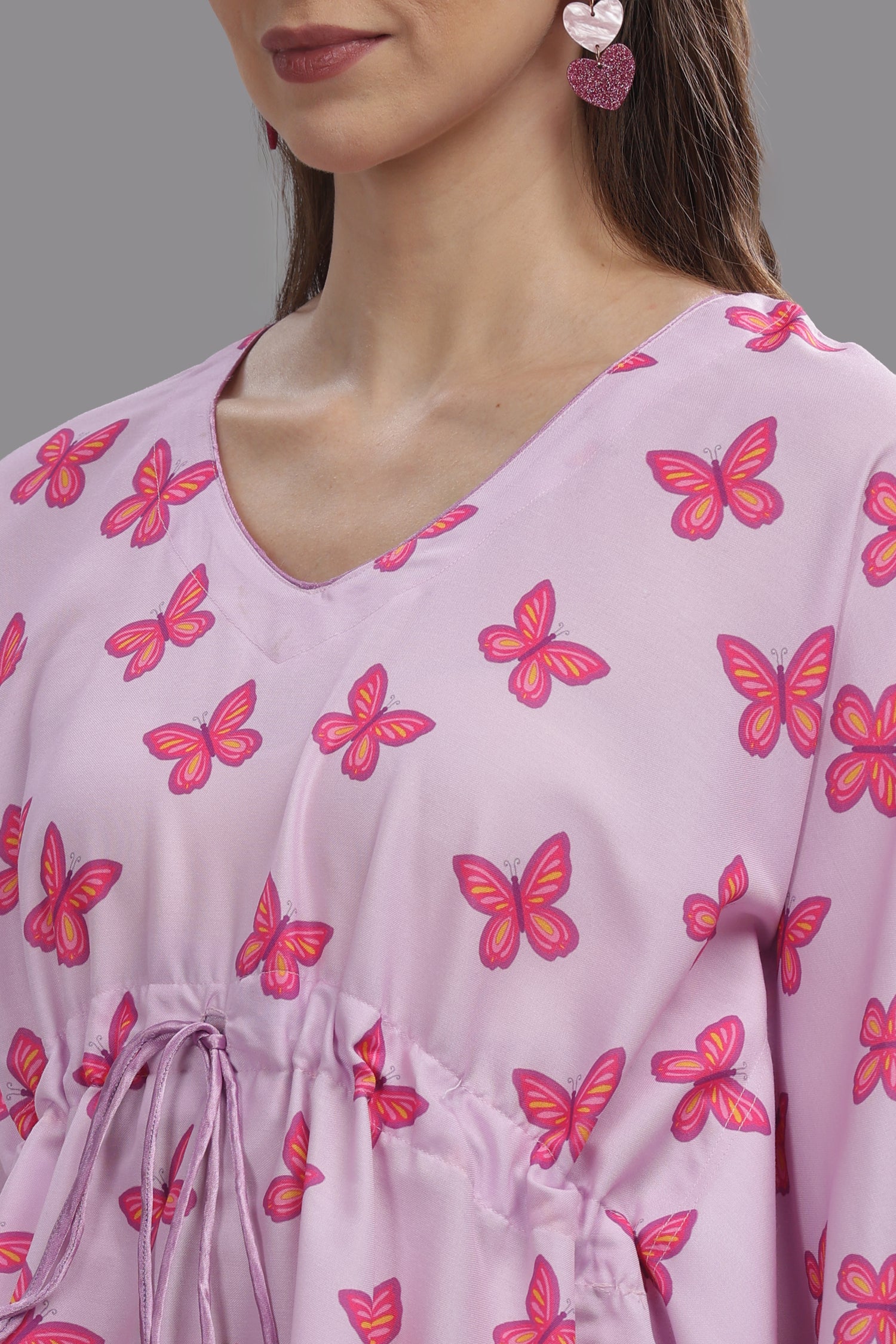 Butterfly Kaftan Pj Set - Cotton Rayon Pj Set in Kaftan Style