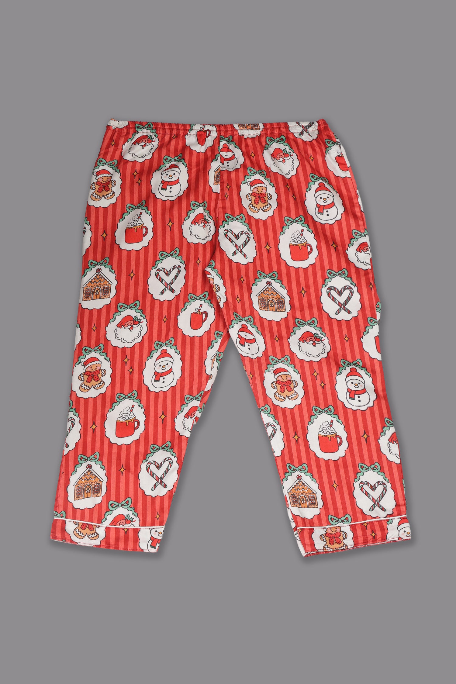 Christmas Carnival Kids Button Down Pj Set - Pure Cotton Pj Set with Notched Collar