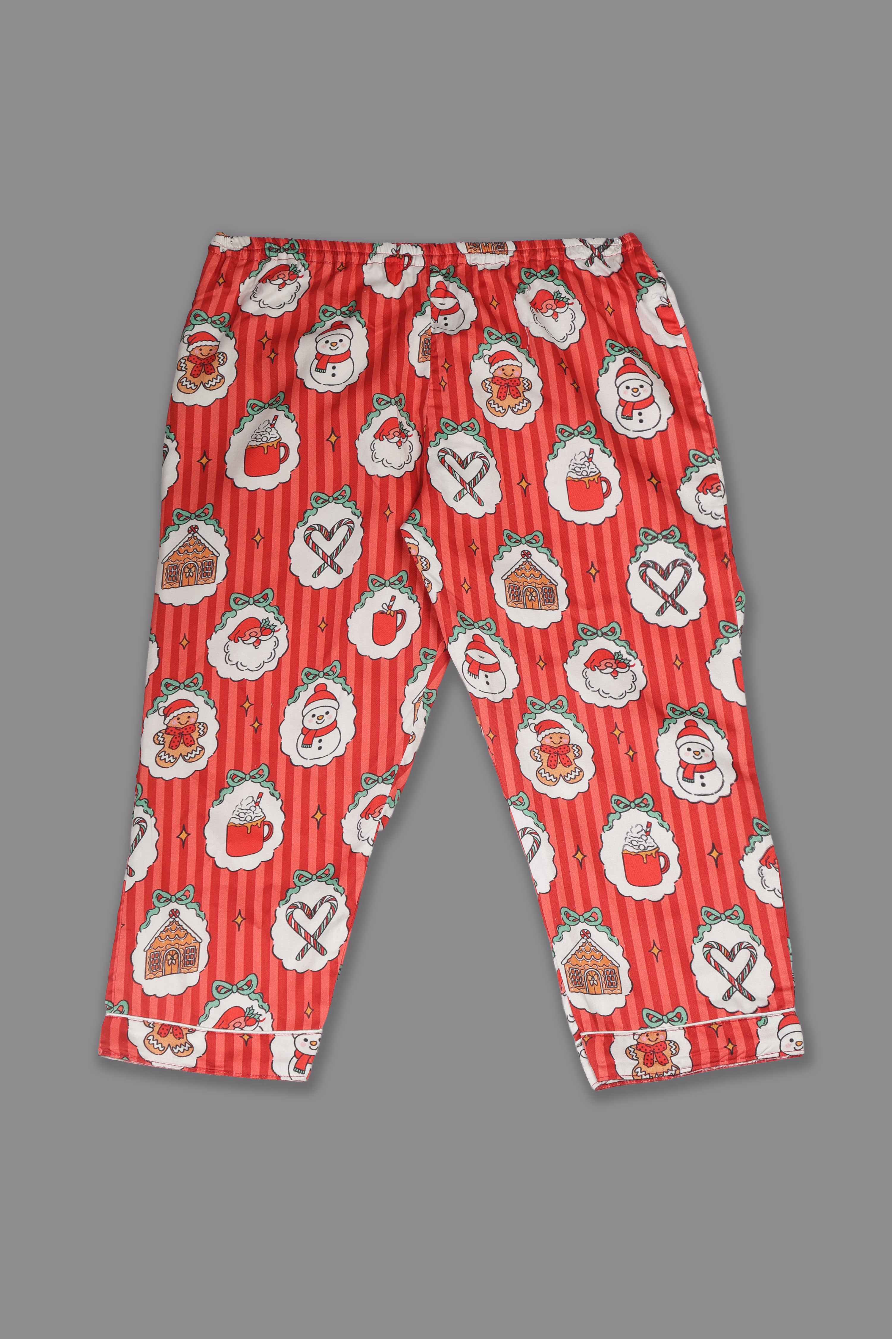 Christmas Carnival Kids Button Down Pj Set - Pure Cotton Pj Set with Notched Collar